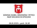 Komisja Skarg, wniosków i petycji Rady Miejskiej w Opocznie - 28.05.2019 r.